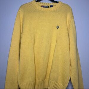 Chaps Men's Crewneck Sweater in Bright Yellow